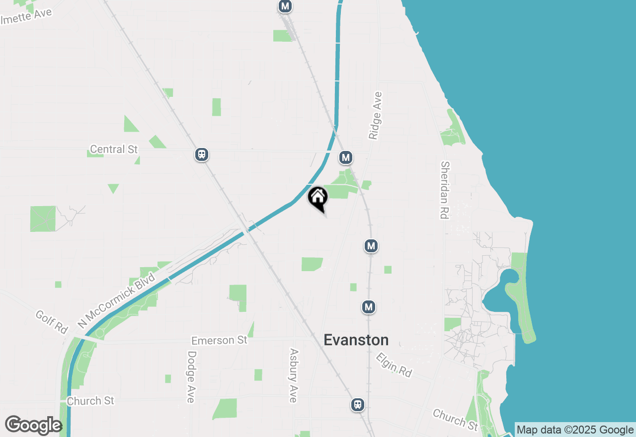 Map of 2315 Bryant Avenue, Evanston, IL 60201