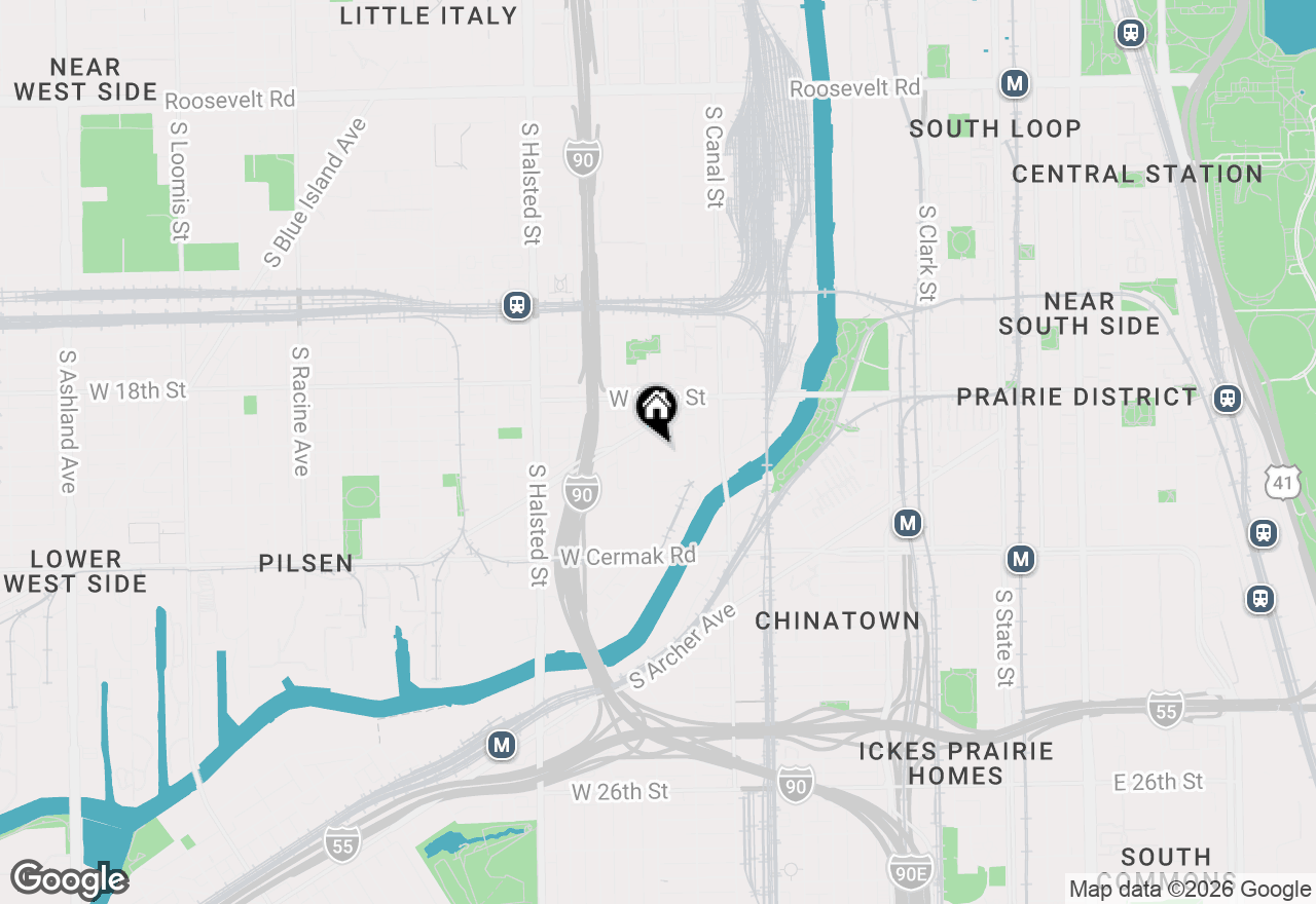 Map of 1931 S Jefferson Street #4N, Chicago, IL 60616