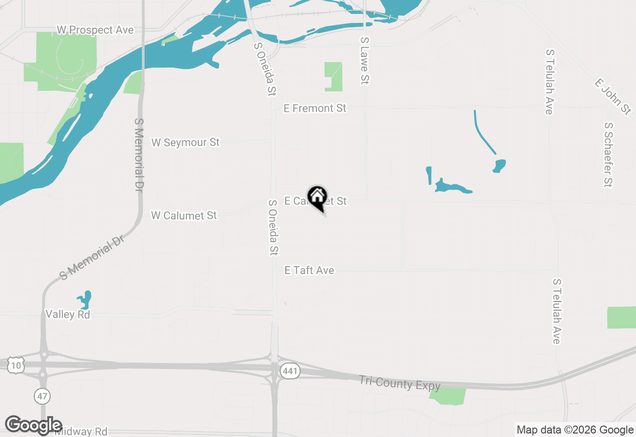Map of 313 E Coolidge Ave, Appleton, WI 54915