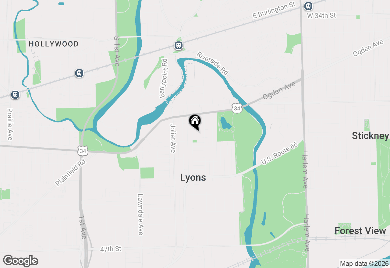 Map of 4029 Amelia Avenue, Lyons, IL 60534