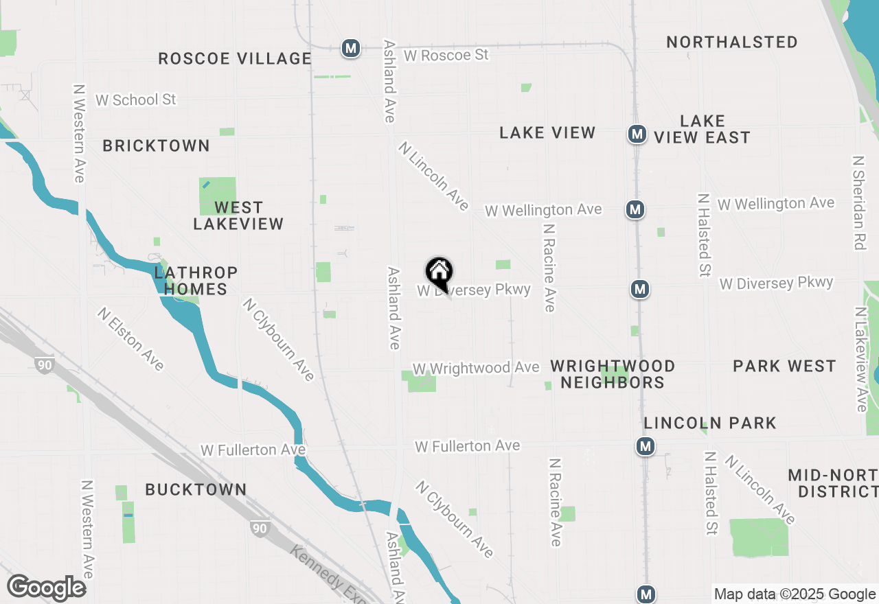 Map of 2745 N Greenview Avenue #2, Chicago, IL 60614