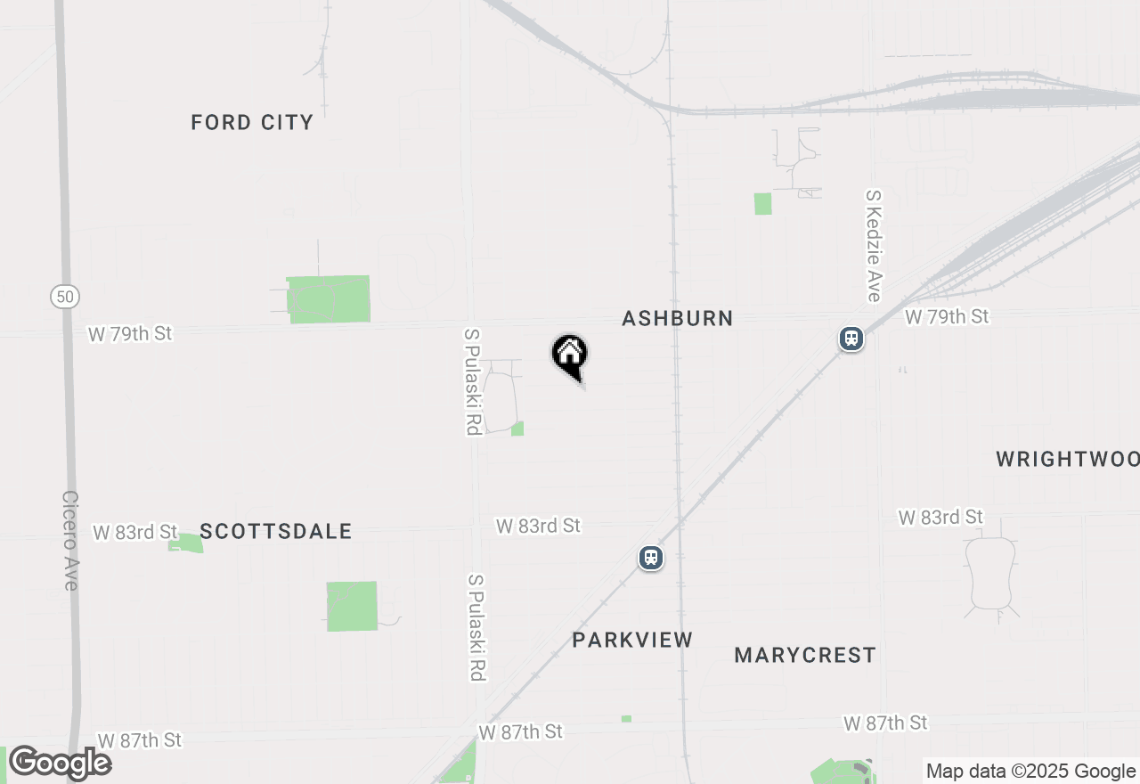 Map of 3800 W 80th Place, Chicago, IL 60652