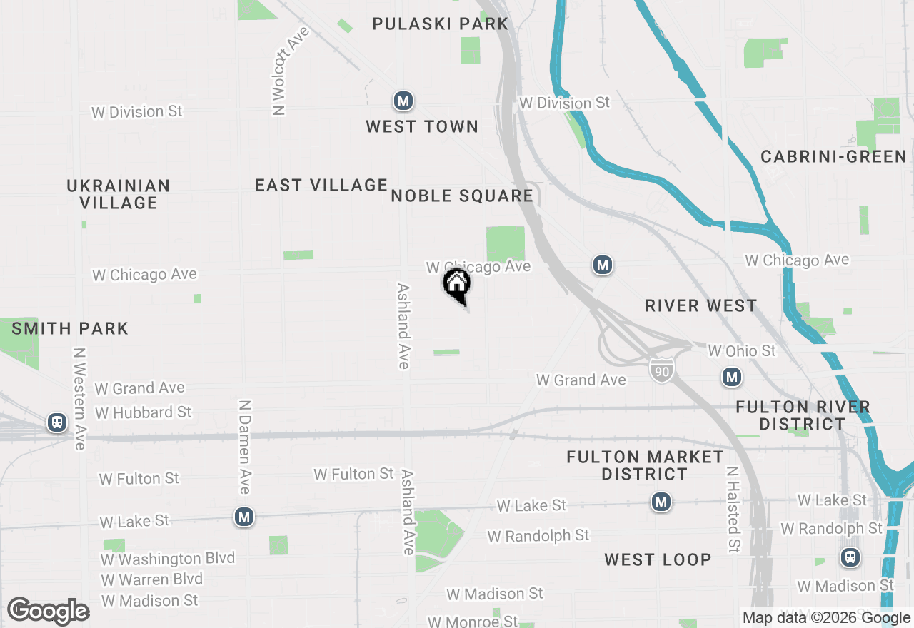 Map of 1445 W Huron Street #1, Chicago, IL 60642