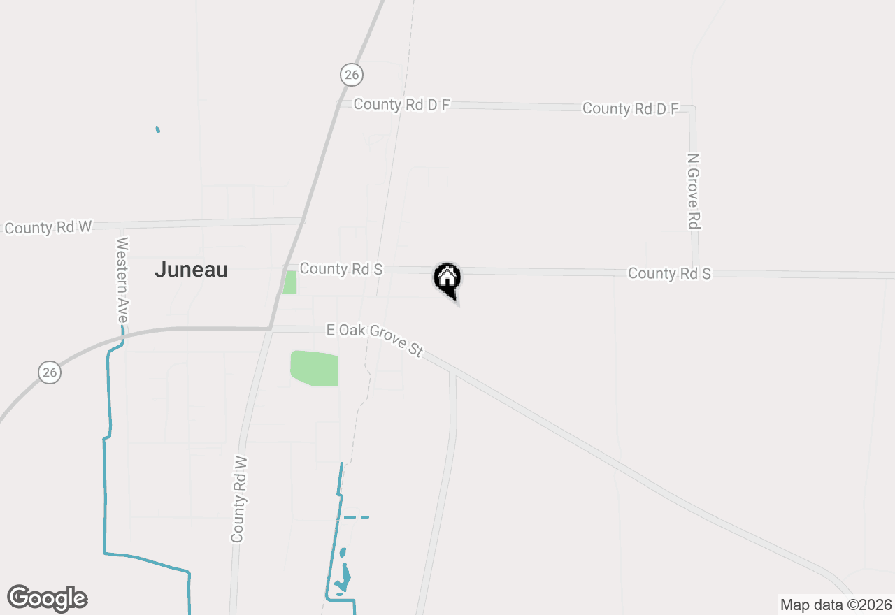 Map of 676 E Oak St, Juneau, WI 53039