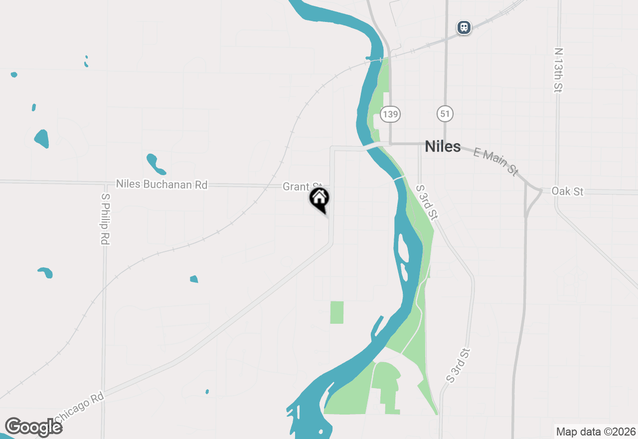 Map of 524 Clay Street, Niles, MI 49120