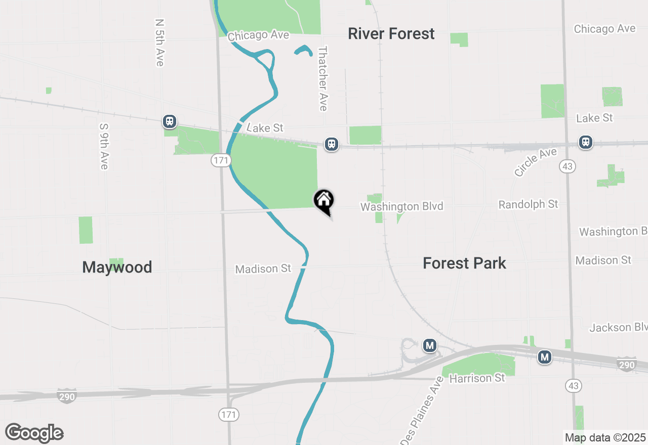 Map of 125 Thatcher Avenue, River Forest, IL 60305