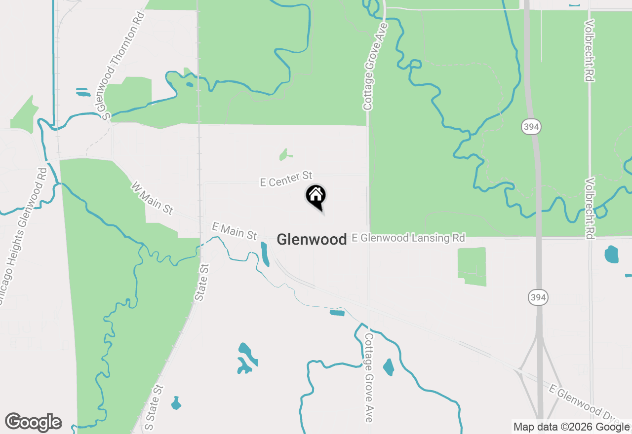 Map of 114 S Willow Lane, Glenwood, IL 60425