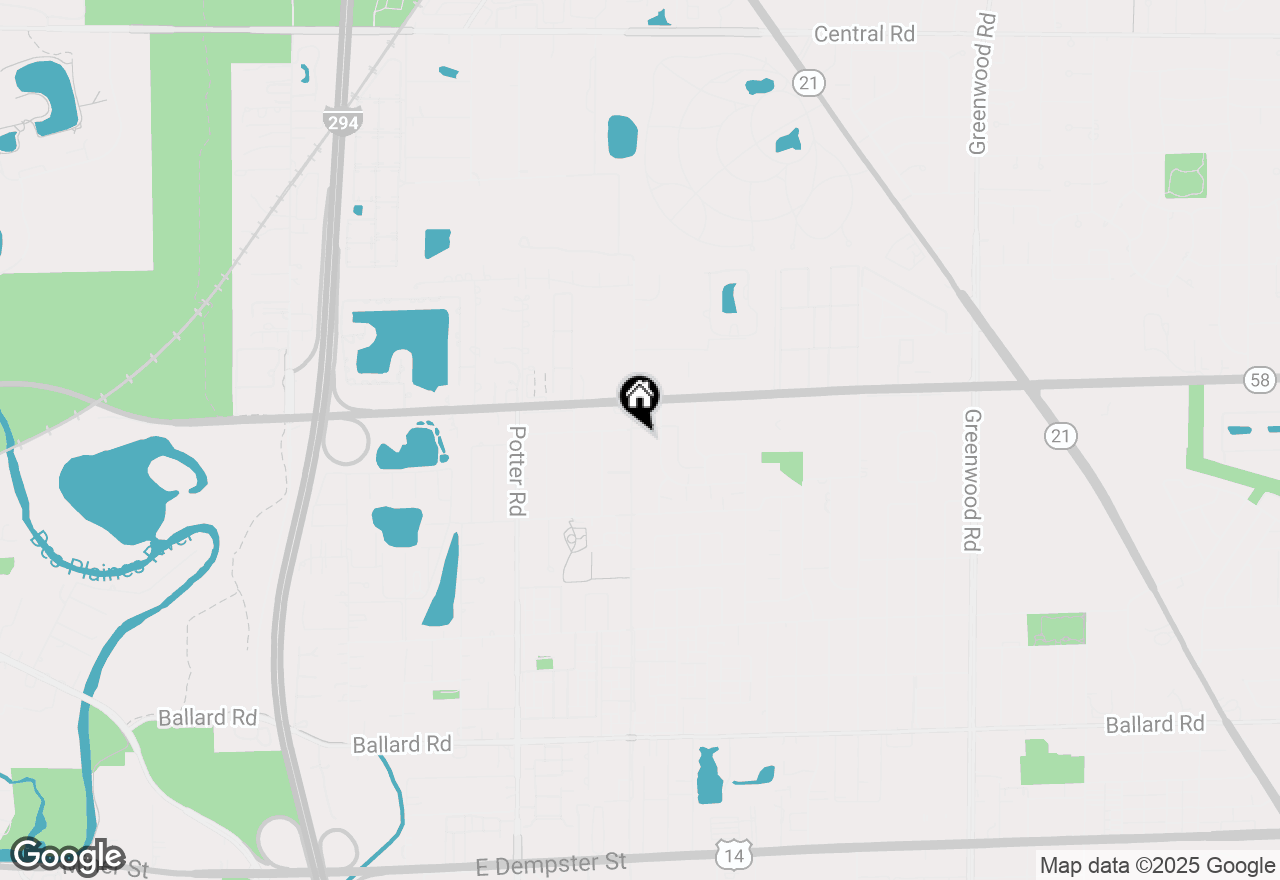 Map of 9561 Dee Road #1D, Des Plaines, IL 60016