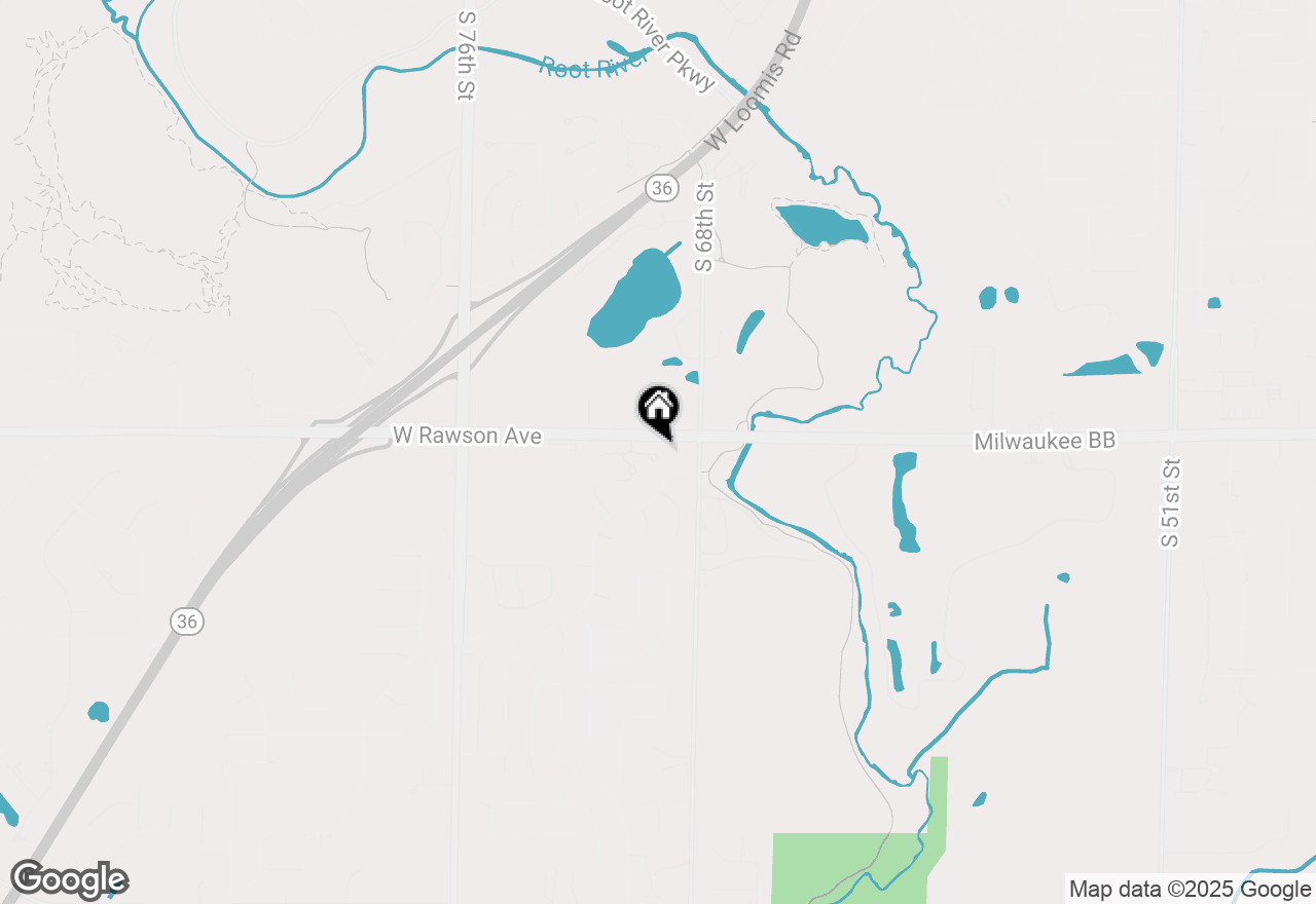 Map of 6915 W Rawson Ave, Franklin, WI 53132