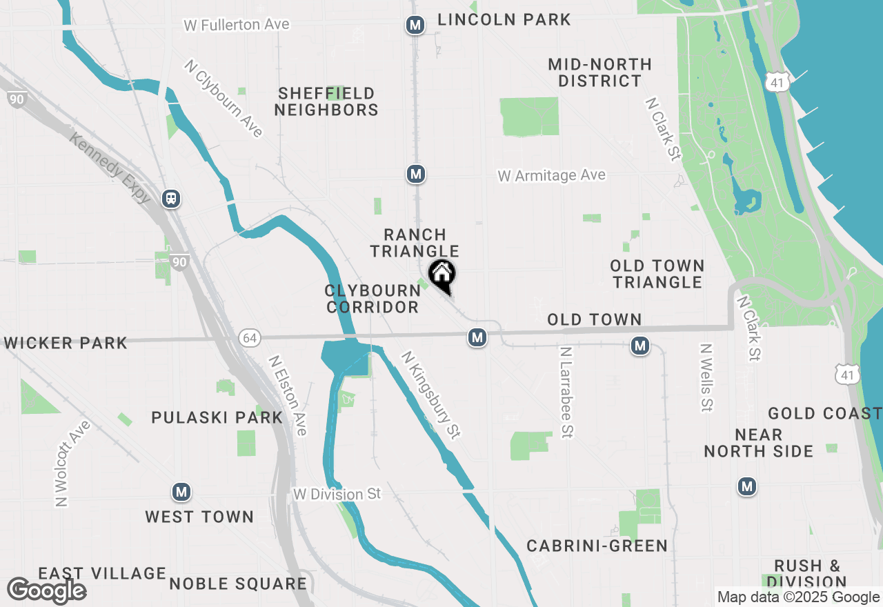 Map of 1711 N Clybourn Avenue, Chicago, IL 60614