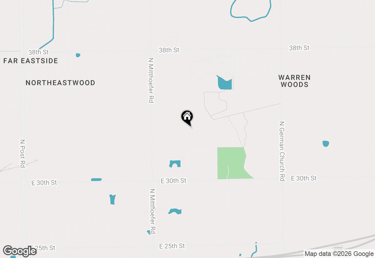 Map of 3314 Eastbrooke Court, Indianapolis, IN 46235