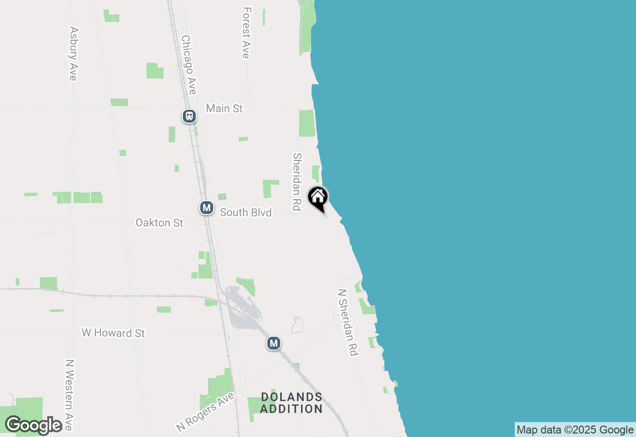 Map of 496 Sheridan Road #1, Evanston, IL 60202