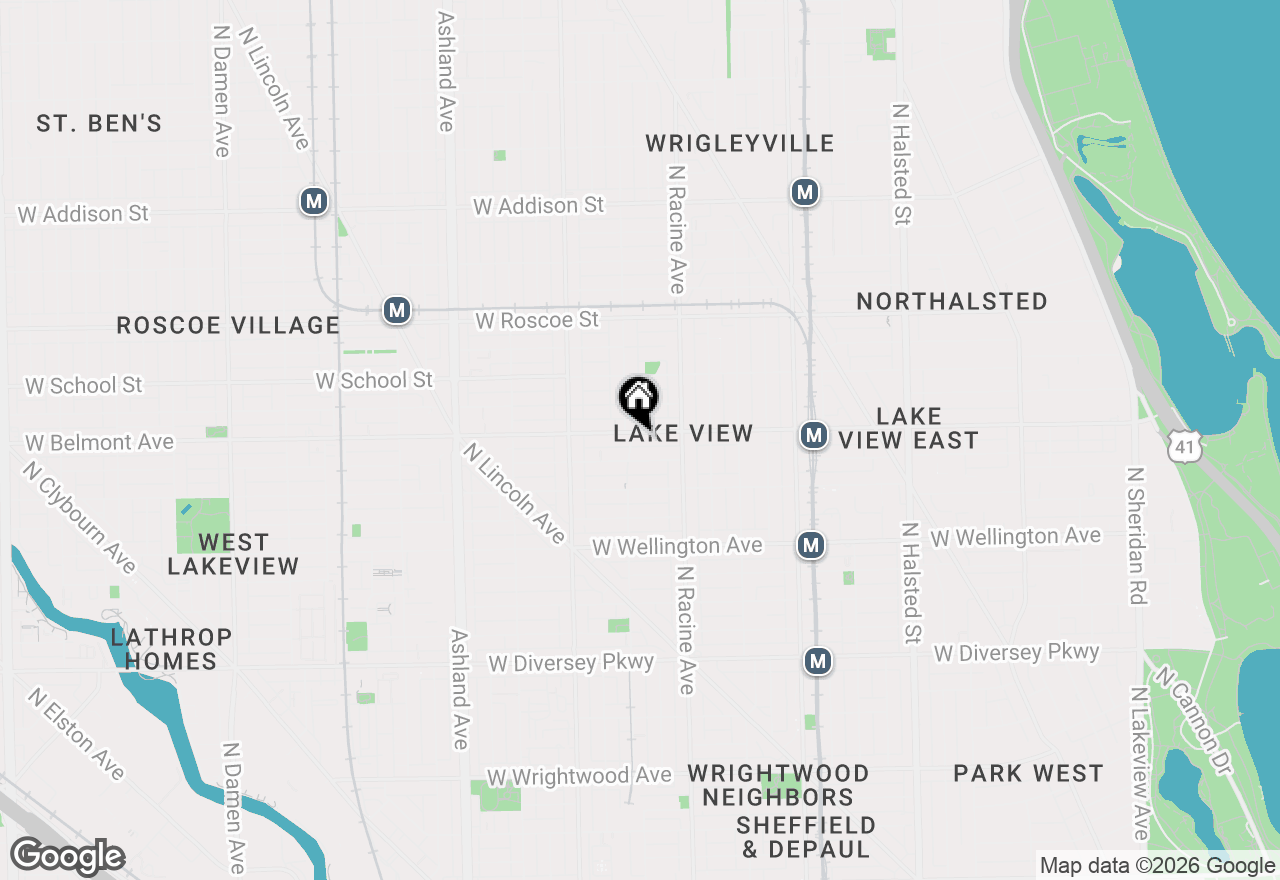 Map of 3133 N Lakewood Avenue #4C, Chicago, IL 60657
