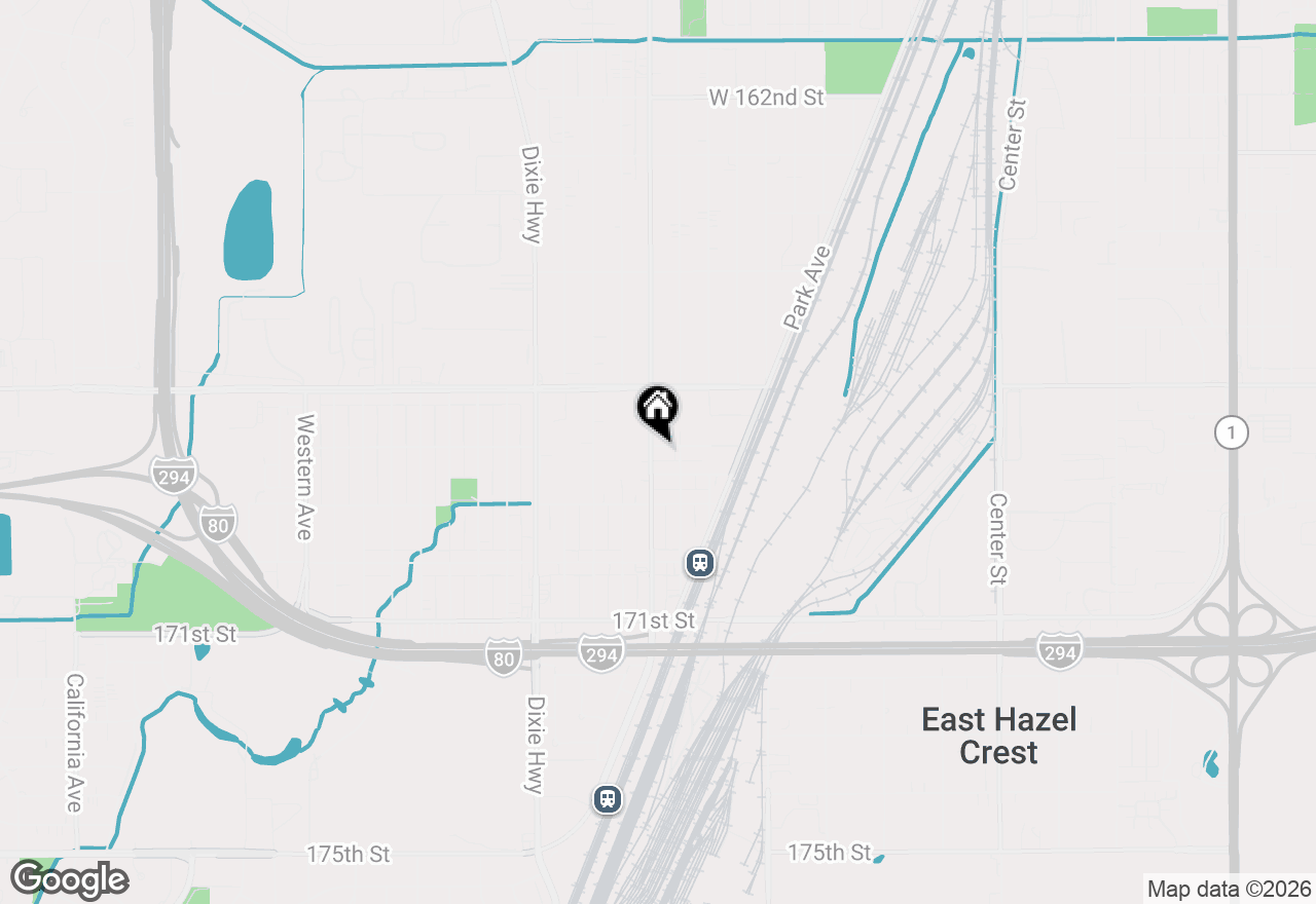 Map of 16807 Wood Street, Hazel Crest, IL 60429