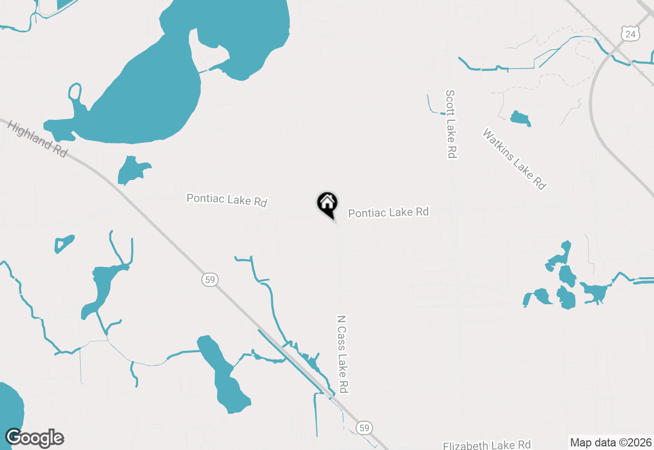 Map of 995 N Cass Lake Road, Waterford, MI 48328