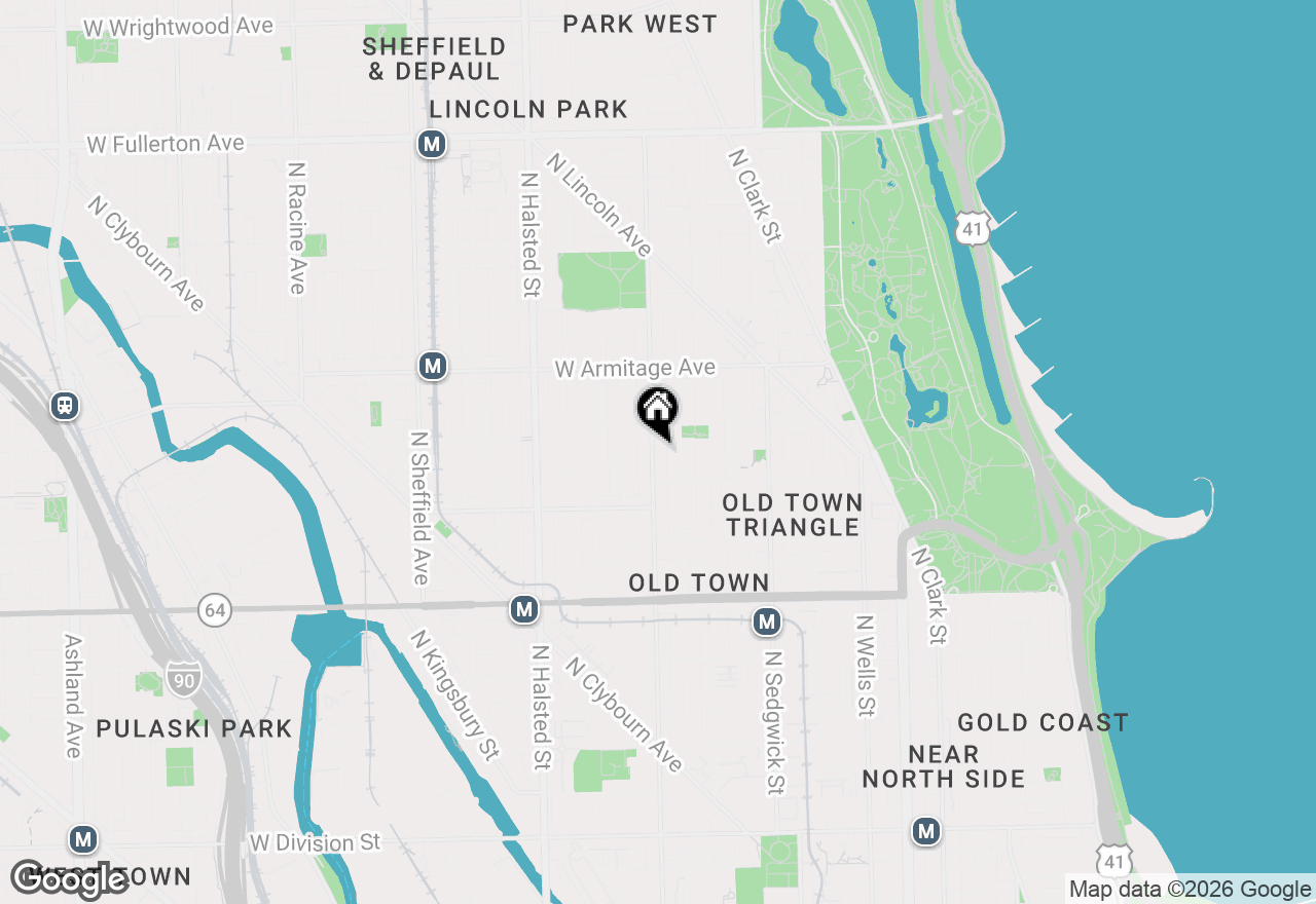 Map of 1833 N Larrabee Street #2, Chicago, IL 60614