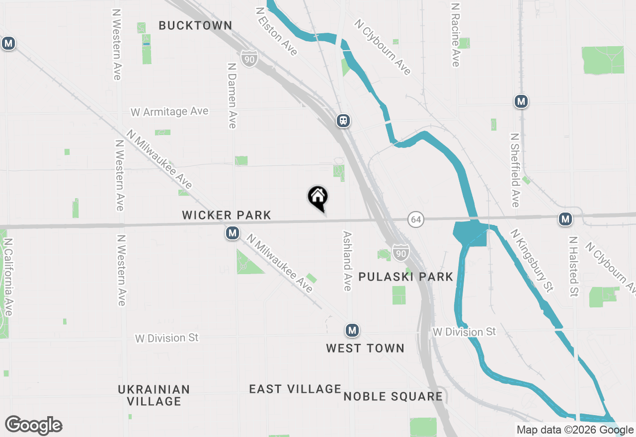 Map of 1702 W North Avenue #A2, Chicago, IL 60622