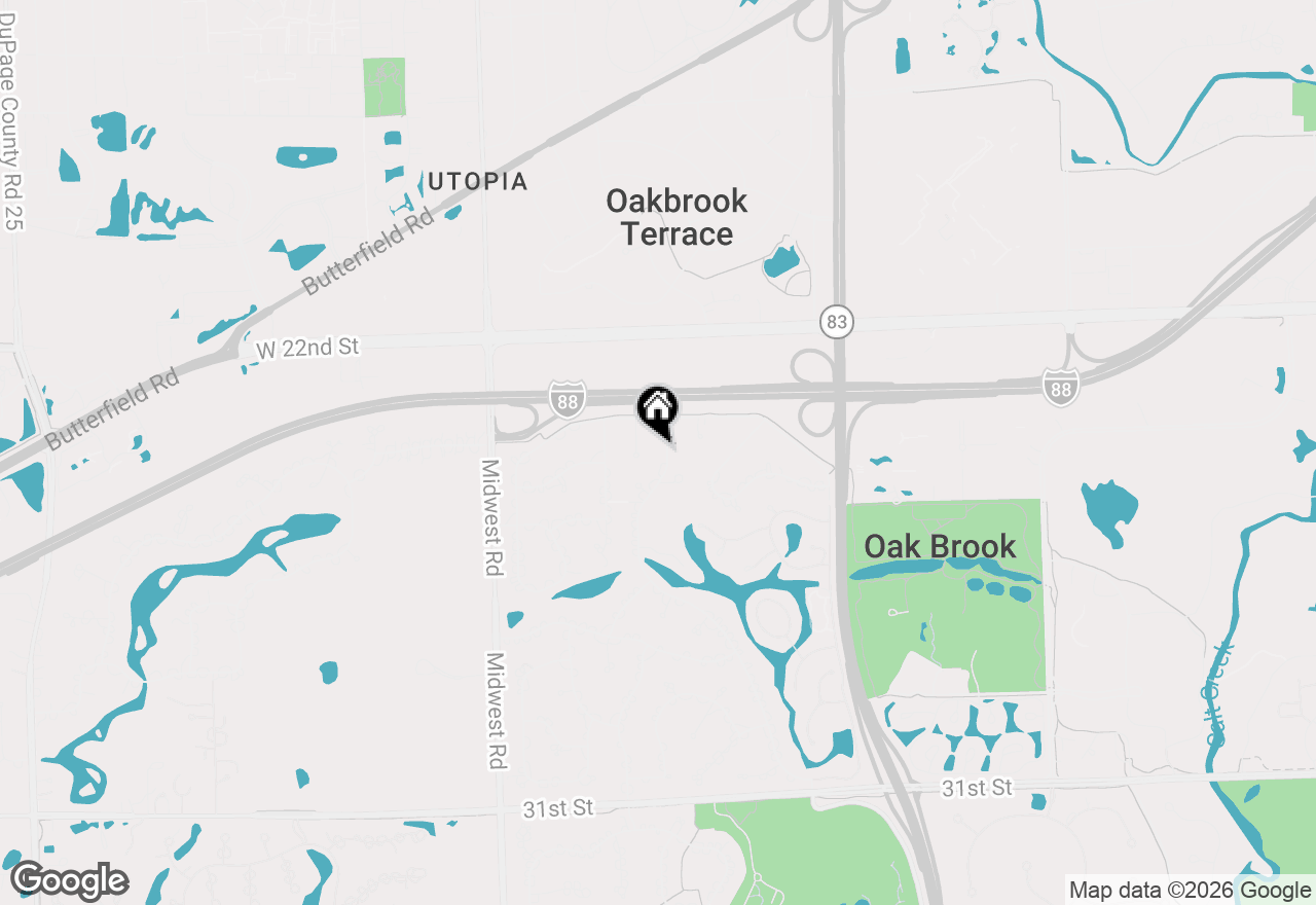 Map of 75 Regent Drive, Oak Brook, IL 60523