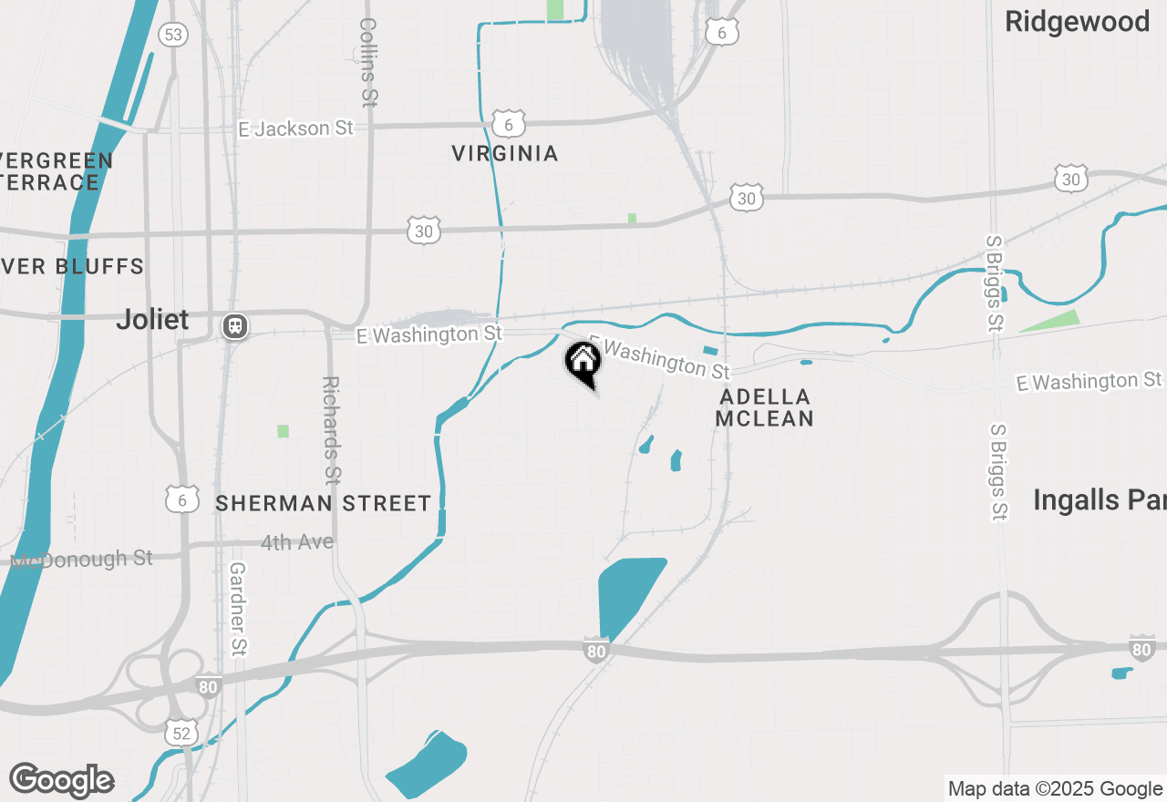 Map of 132 Akin Avenue #B, Joliet, IL 60433