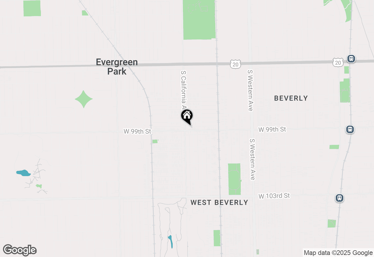 Map of 9855 S California Avenue, Evergreen Park, IL 60805