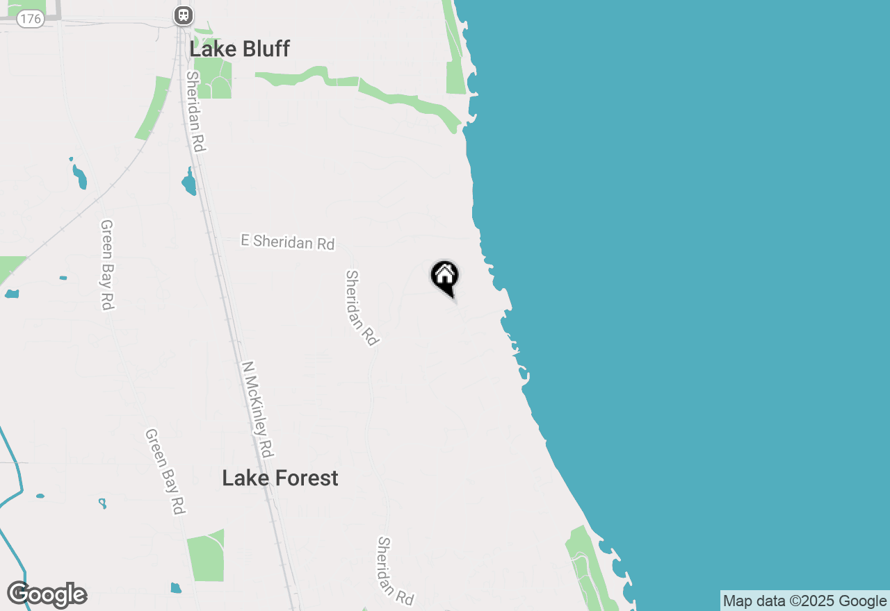 Map of 1490 Lake Road, Lake Forest, IL 60045