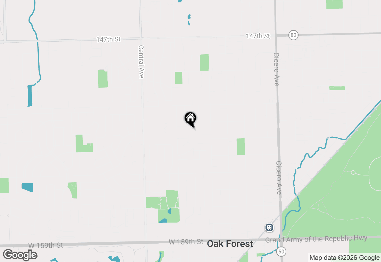 Map of 15340 Holly Court #B, Oak Forest, IL 60452