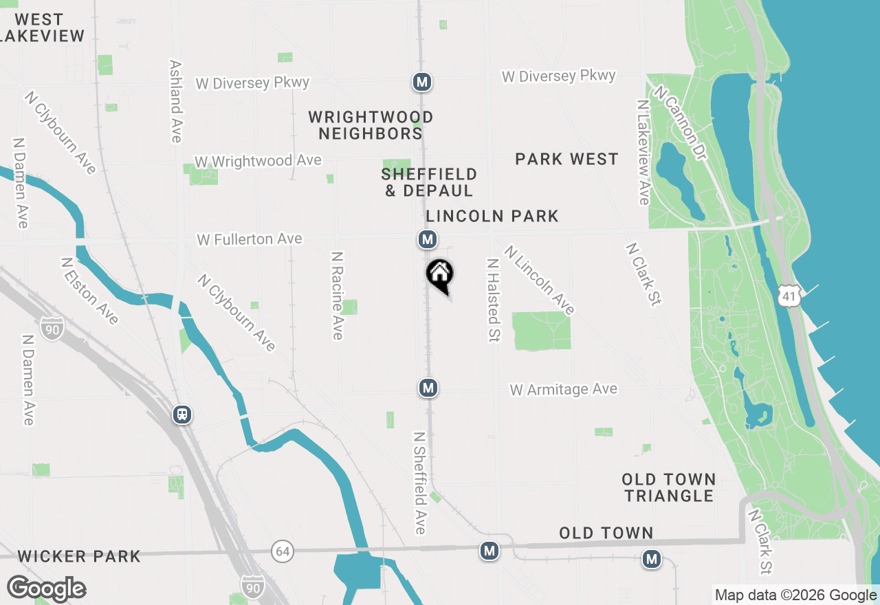 Map of 2215 N Bissell Street #2A, Chicago, IL 60614