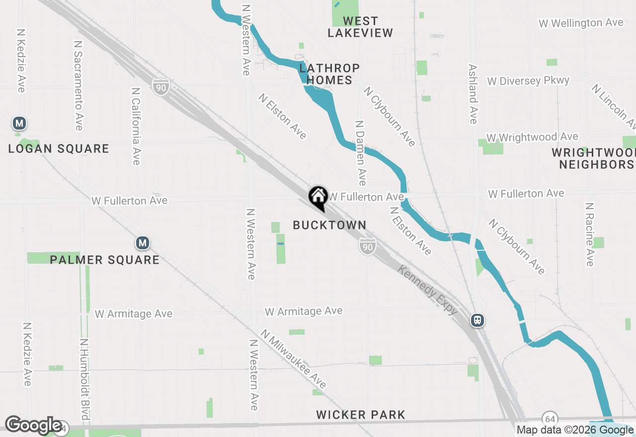 Map of 2330 N Hamilton Avenue #3, Chicago, IL 60647