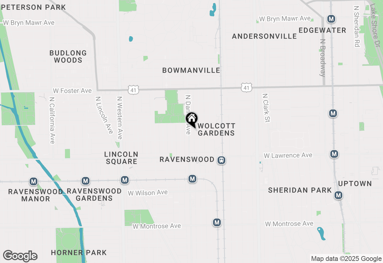 Map of 4927 N Damen Avenue #2C, Chicago, IL 60625