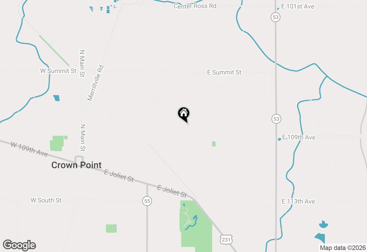 Map of 1208 E Farragut Street, Crown Point, IN 46307