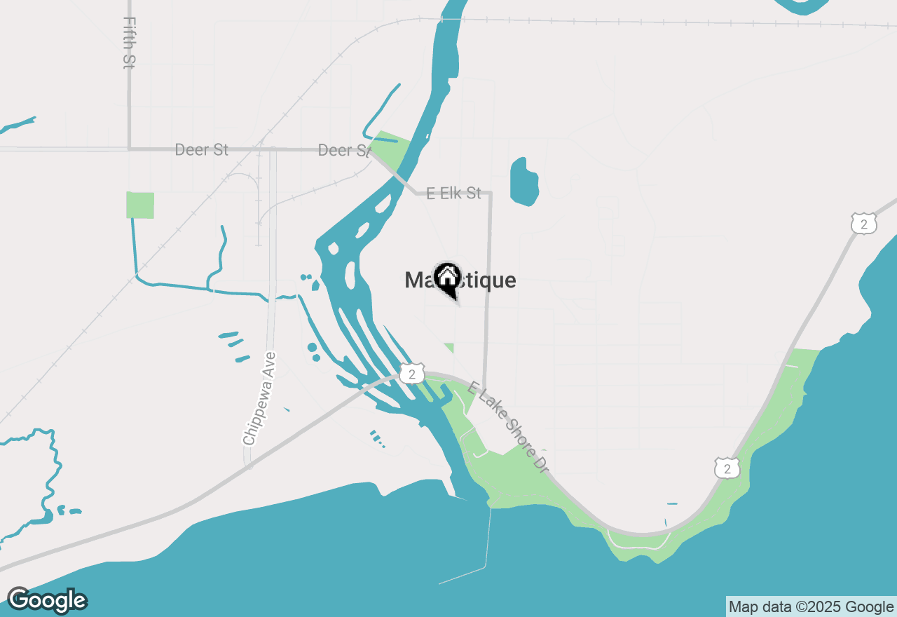 Map of 127 Walnut Street, Manistique, MI 49854