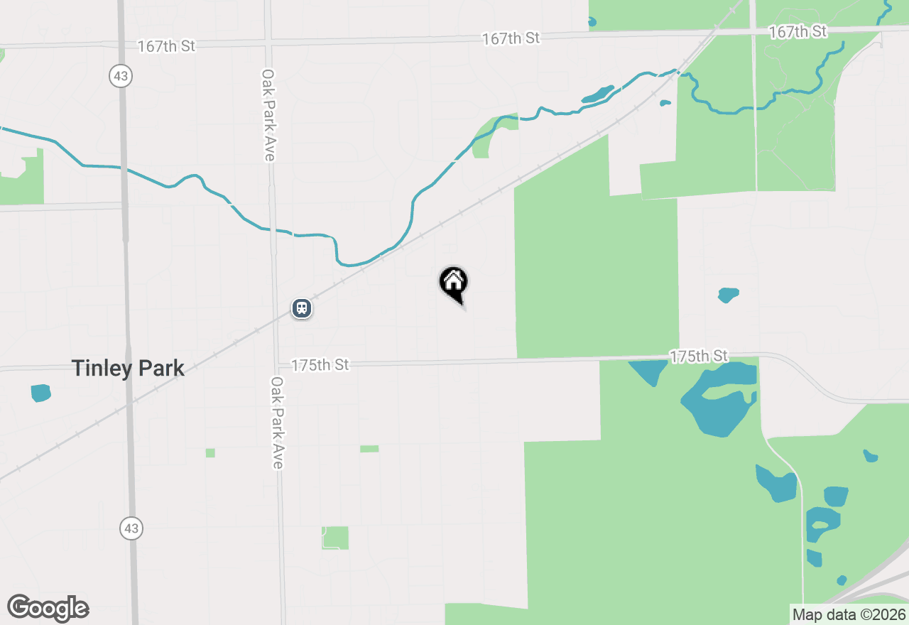 Map of 17343 Ulster Drive, Tinley Park, IL 60477