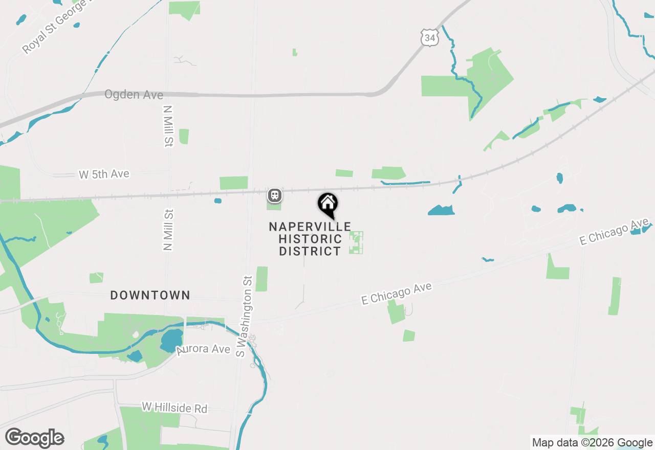 Map of 205 N Sleight Street, Naperville, IL 60540