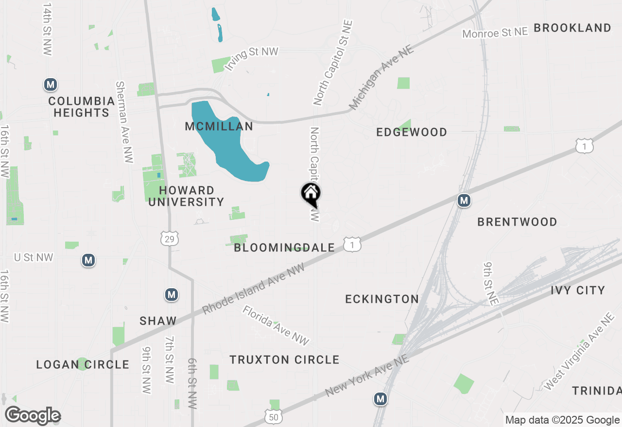 Map of 6 Adams Street Nw #1, Washington, DC 20001
