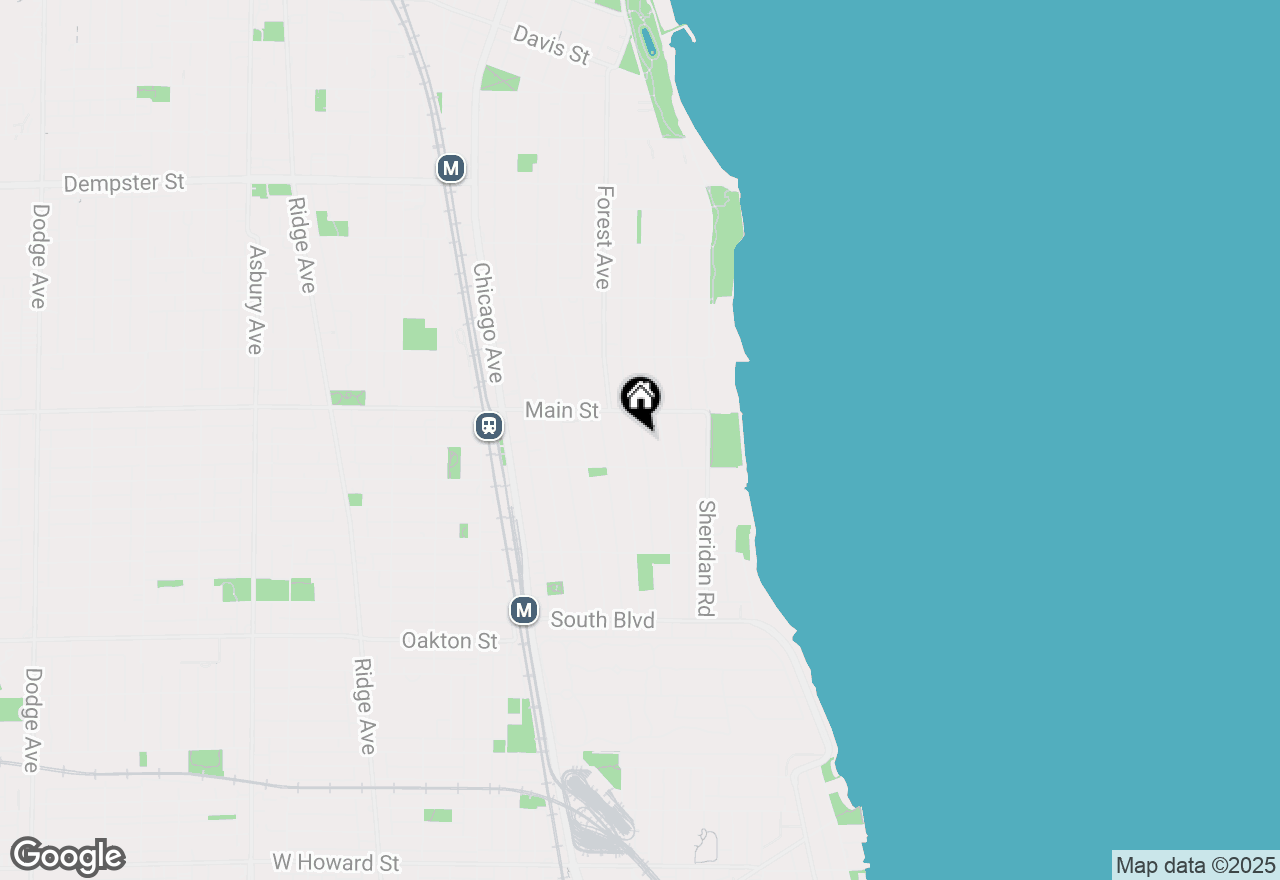 Map of 819 Forest Avenue #2W, Evanston, IL 60202