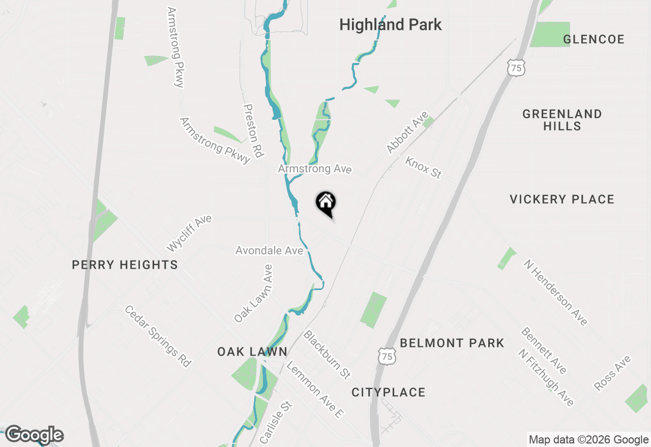 Map of 4212 Glenwood Avenue, Dallas, TX 75205