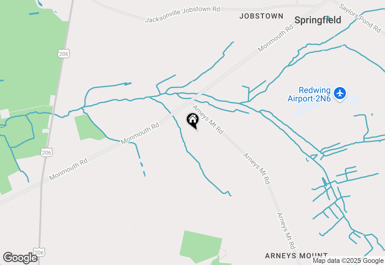 Map of 2328 Monmouth Road, Jobstown, NJ 08041
