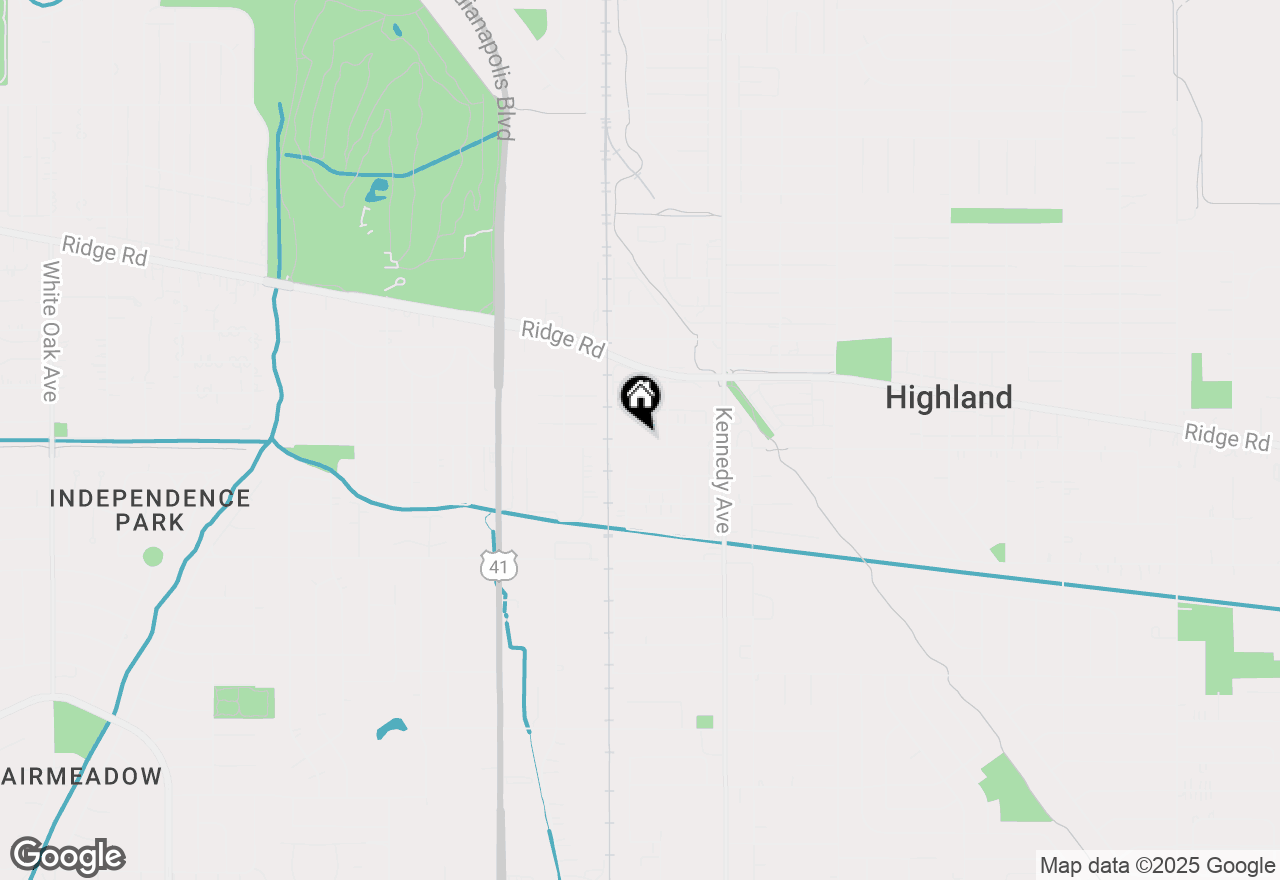 Map of 2633 Lincoln Street, Highland, IN 46322