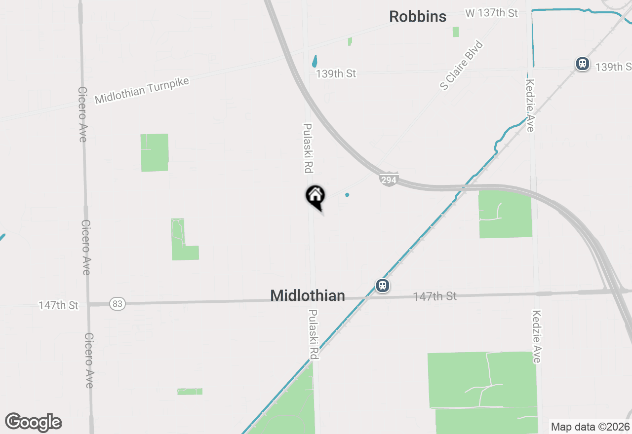 Map of 14401 Pulaski Road, Midlothian, IL 60445