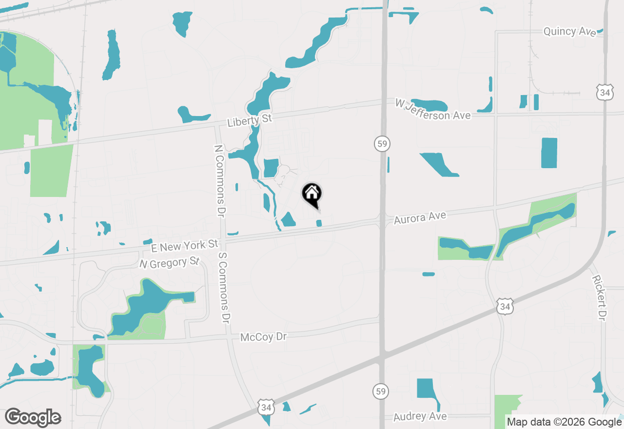 Map of 417 Plaza Place, Aurora, IL 60504