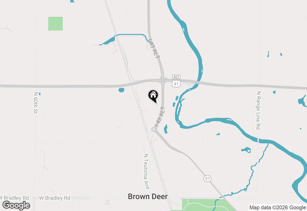 Map of 8639 N Deerwood Dr, Brown Deer, WI 53209
