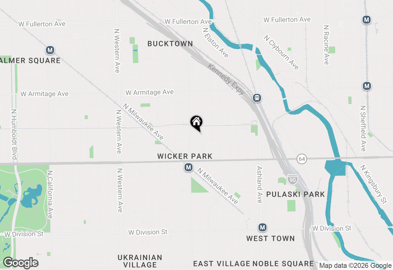 Map of 1726 N Winchester Avenue, Chicago, IL 60622