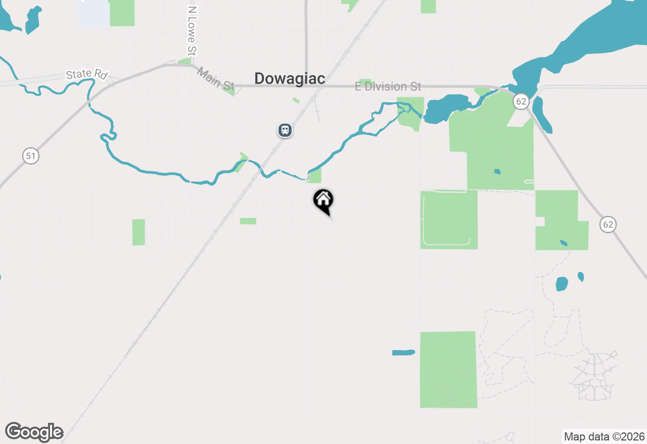 Map of 213 Clinton Street, Dowagiac, MI 49047