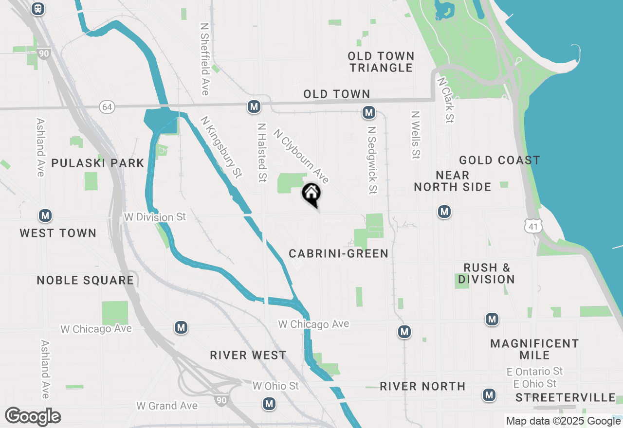 Map of 665 W Division Street #B, Chicago, IL 60610