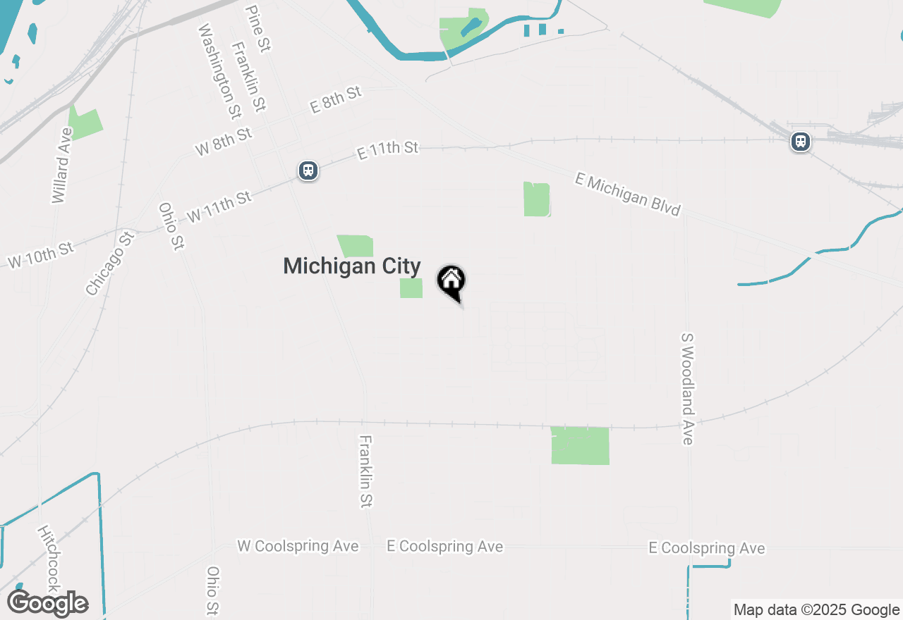 Map of 109 Sanborn Street, Michigan City, IN 46360