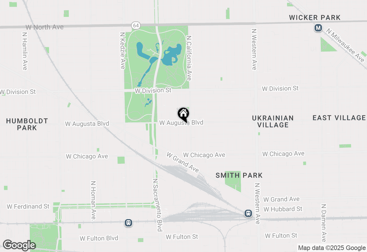 Map of 925 N Mozart Street #2F, Chicago, IL 60622