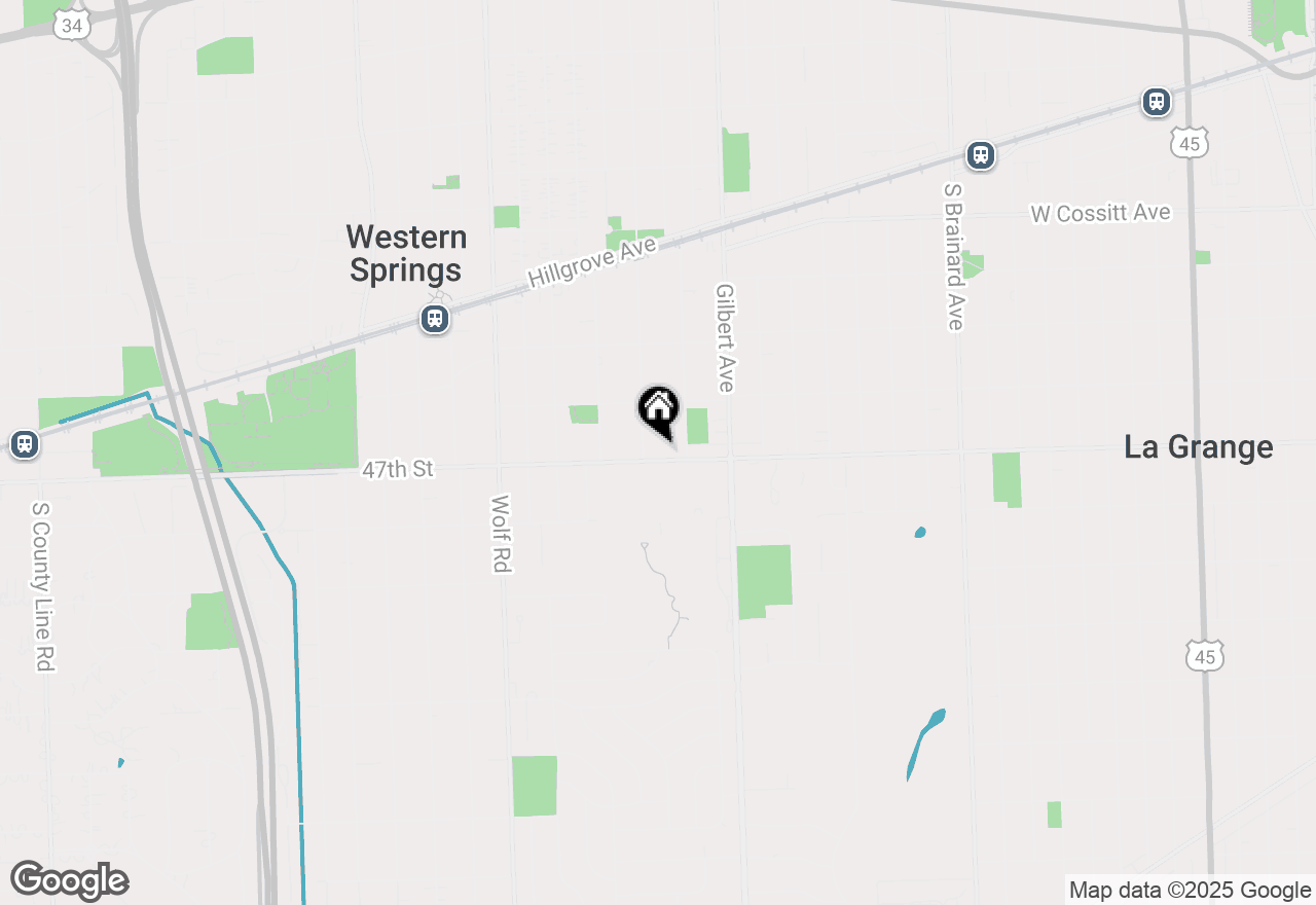 Map of 208 47th Street, Western Springs, IL 60558