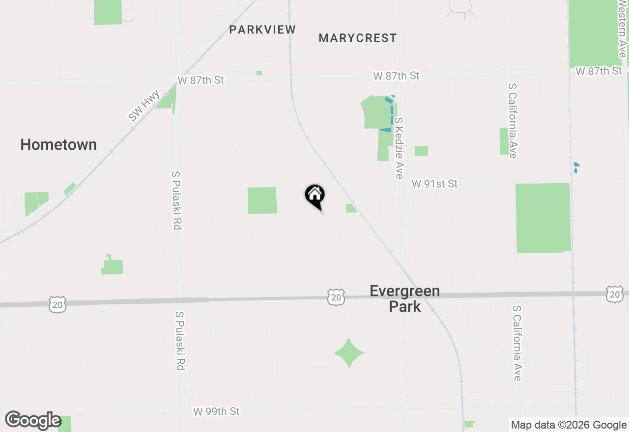 Map of 9200 S St. Louis Avenue, Evergreen Park, IL 60805