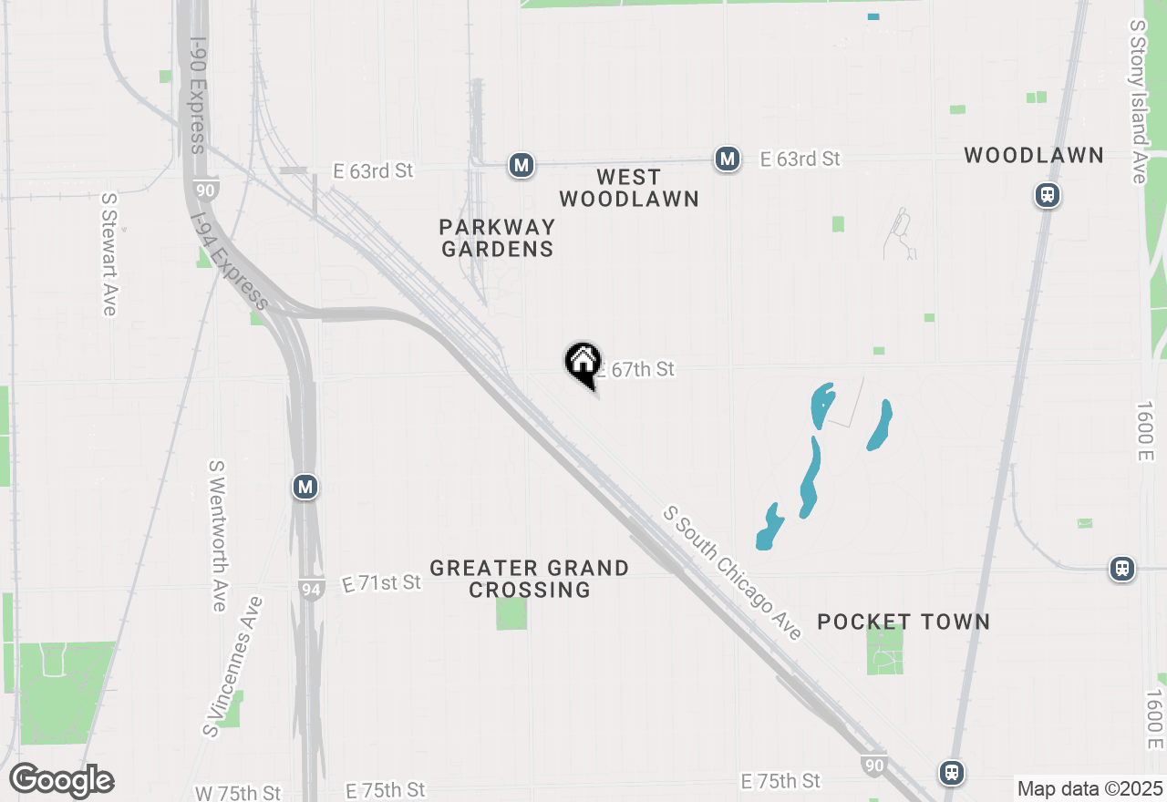 Map of 6735 S Eberhart Avenue, Chicago, IL 60637
