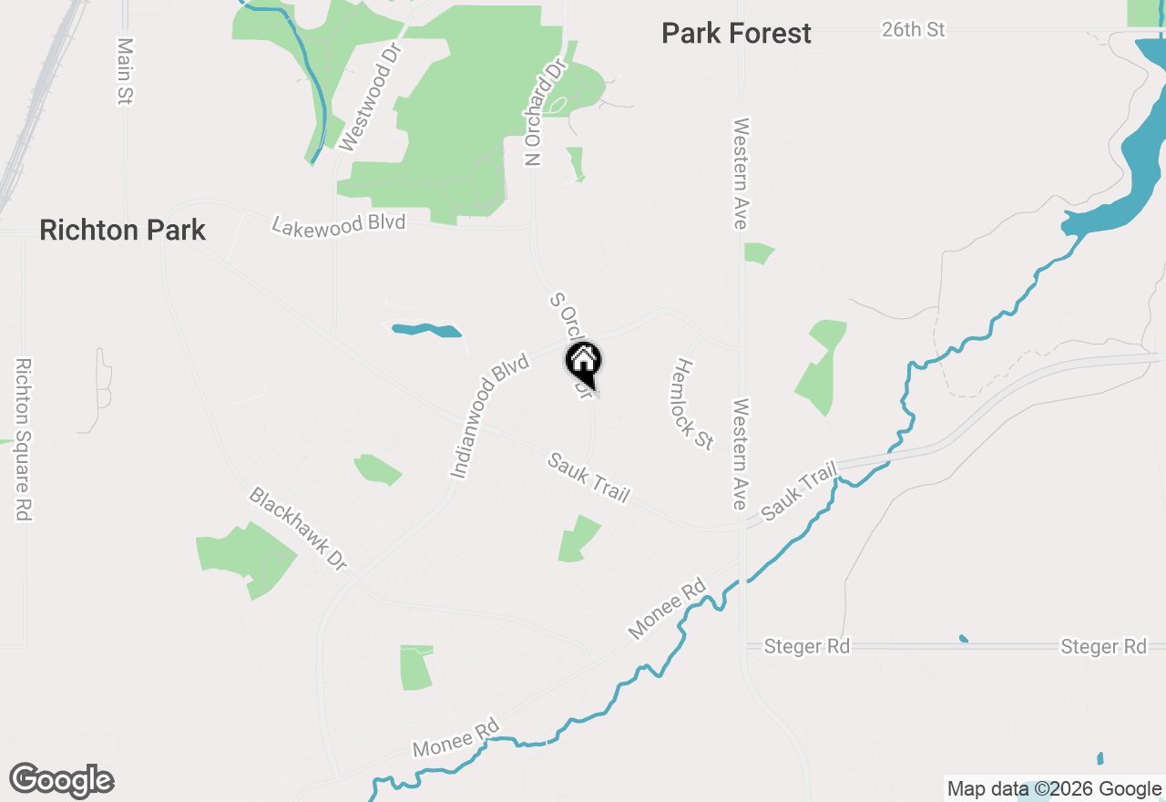 Map of 220 S Orchard Drive, Park Forest, IL 60466